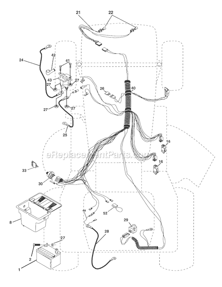 Page A Diagram and Parts List for WE16542E  Weed Eater Lawn Tractor